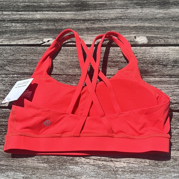 Lululemon Energy Bra Medium Support, B-D Cup
Carnation Red size 10 NWT - Picture 3 of 8
